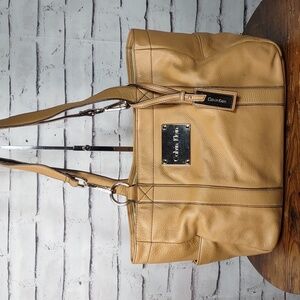 Calvin Klein Pebbled Faux Leather Shoulder Bag